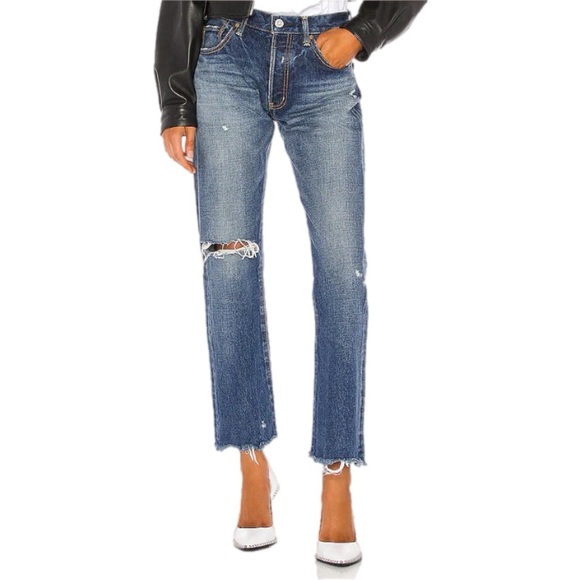 Moussy Denim - Moussy Vintage Guilford High-Rise Straight-Leg Jeans